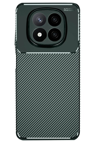 Mey İthalat®   Redmi Note 14 Pro 5G Kılıf Auto Focus Karbon Kapak - Koyu Yeşil