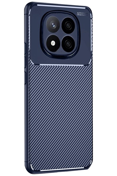 Mey İthalat®   Redmi Note 14 Pro 5G Kılıf Auto Focus Karbon Kapak - Lacivert