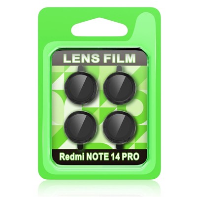 Mey İthalat®   Redmi Note 14 Pro 5G Raze Metal Kamera Lens - Siyah