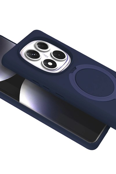 Mey İthalat®   Redmi Note 14 Pro 5G Regal Magsafe Standlı Kapak - Lacivert