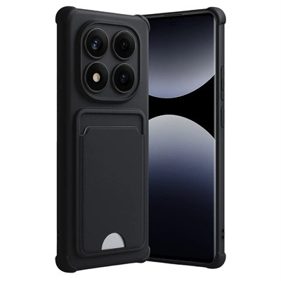 Mey İthalat®   Redmi Note 14 Pro Plus Kelvin Kartvizitli Silikon - Siyah
