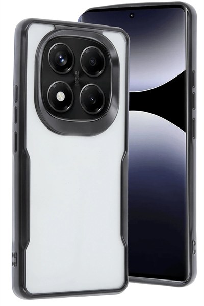 Mey İthalat®   Redmi Note 14 Pro Plus Kılıf Boyi Silikon Kapak - Siyah