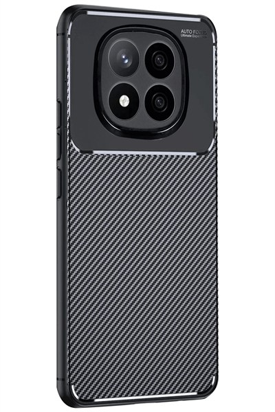Mey İthalat®   Redmi Note 14 Pro Plus Kılıf Auto Focus Karbon Kapak - Siyah