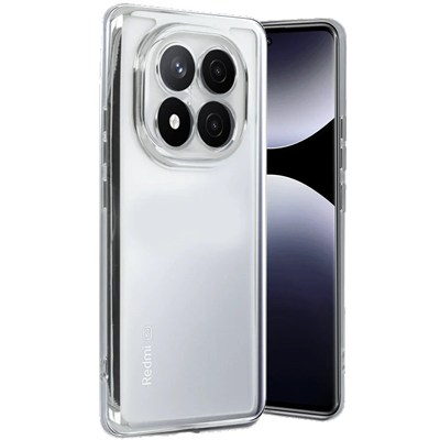 Mey İthalat®   Redmi Note 14 Pro Plus Kılıf  Lensli Silikon - Gümüş