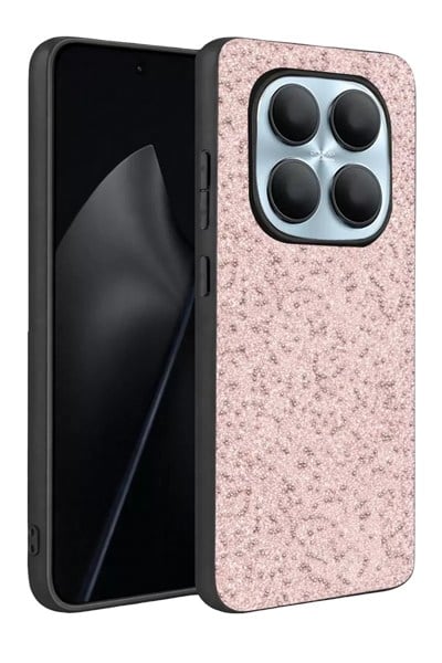 Mey İthalat®   Redmi Note 15 4G Bright Simli Kapak - Pembe
