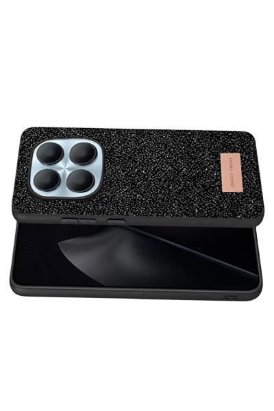 Mey İthalat®   Redmi Note 15 Pro 4G Bright Simli Kapak - Siyah