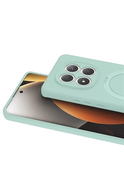 Mey İthalat®   Redmi Note 15 Pro 4G Regal Magsafe Standlı Kapak - Su Yeşili