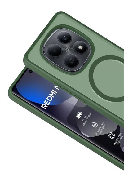 Mey İthalat®   Redmi Note 15 Pro 5G Jota Magsafe Kapak - Koyu Yeşil