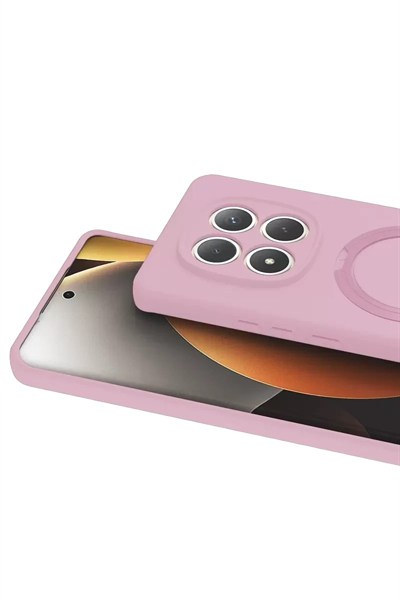 Mey İthalat®   Redmi Note 15 Pro 5G Regal Magsafe Standlı Kapak - Açık Pembe
