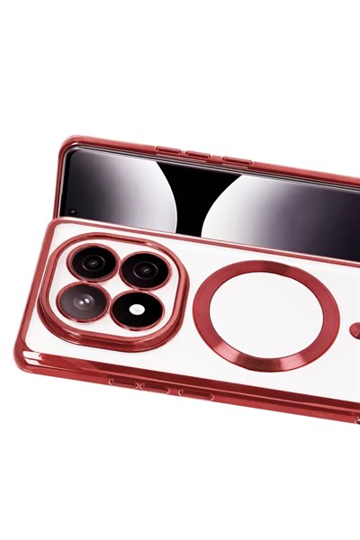 Mey İthalat®   Redmi Note 15 Pro Plus 5G Kross Magneticsafe Kapak - Kırmızı