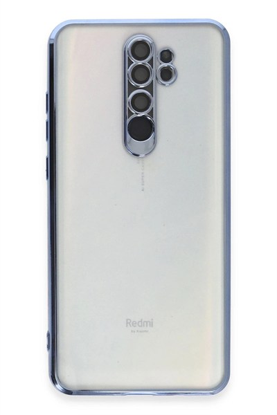 Mey İthalat®   Redmi Note 8 Pro Kılıf  Lensli Silikon - Açık Mavi
