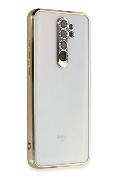 Mey İthalat®   Redmi Note 8 Pro Kılıf  Lensli Silikon - Gold