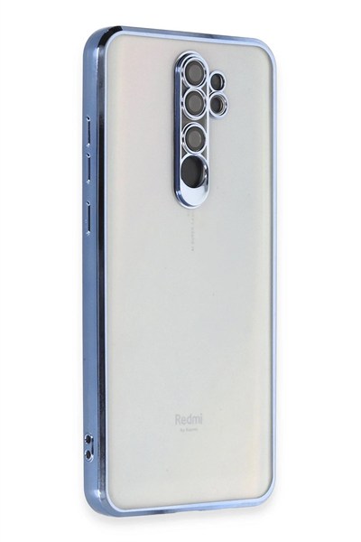 Mey İthalat®   Redmi Note 8 Pro Kılıf  Lensli Silikon - Açık Mavi