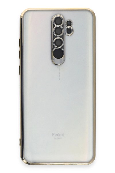 Mey İthalat®   Redmi Note 8 Pro Kılıf  Lensli Silikon - Gold