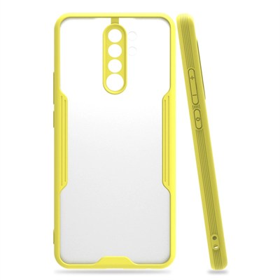 Mey İthalat®   Redmi Note 8 Pro Kılıf Platin Silikon - Sarı