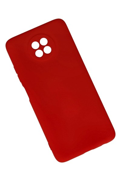 Mey İthalat®   Redmi Note 9 5G Kılıf Nano içi Kadife Silikon - Kırmızı