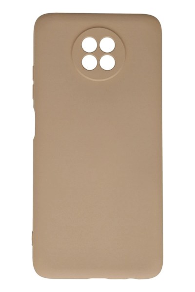 Mey İthalat®   Redmi Note 9 5G Kılıf Nano içi Kadife Silikon - Bej