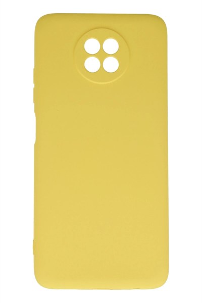 Mey İthalat®   Redmi Note 9 5G Kılıf Nano içi Kadife Silikon - Sarı