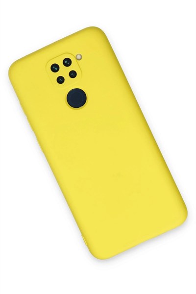 Mey İthalat®   Redmi Note 9 Kılıf Nano içi Kadife Silikon - Sarı