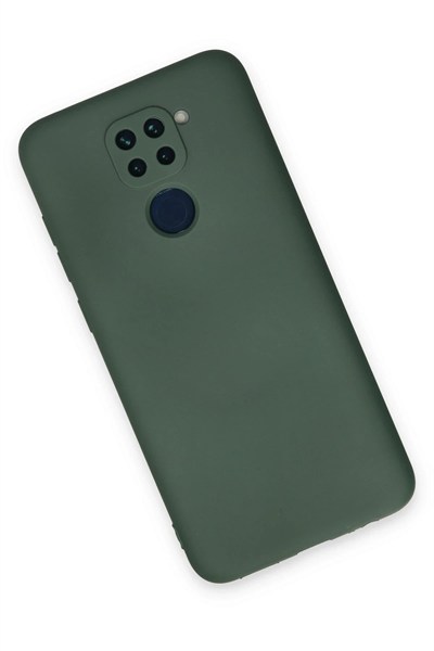 Mey İthalat®   Redmi Note 9 Kılıf Nano içi Kadife Silikon - Koyu Yeşil