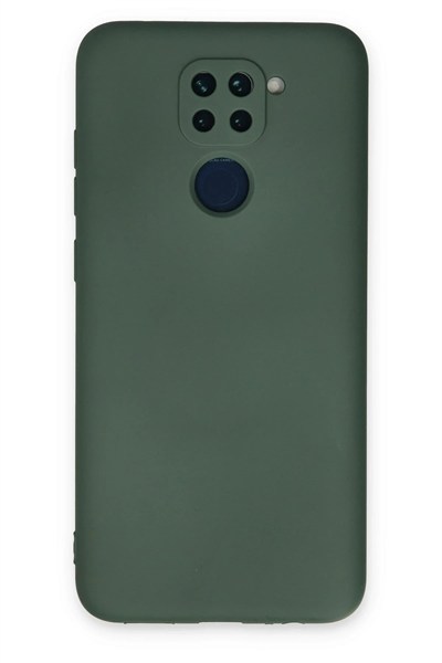 Mey İthalat®   Redmi Note 9 Kılıf Nano içi Kadife Silikon - Koyu Yeşil