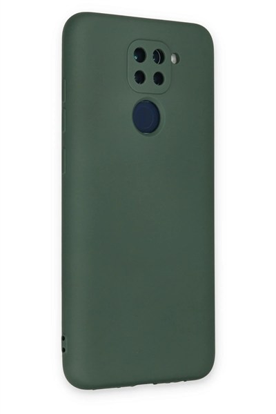 Mey İthalat®   Redmi Note 9 Kılıf Nano içi Kadife Silikon - Koyu Yeşil