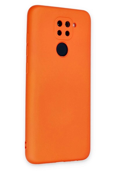 Mey İthalat®   Redmi Note 9 Kılıf Nano içi Kadife Silikon - Turuncu