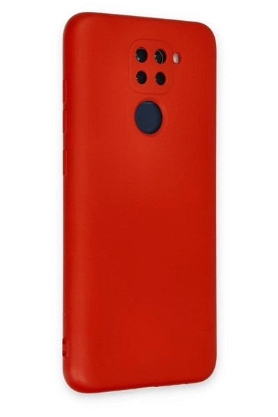 Mey İthalat®   Redmi Note 9 Kılıf Nano içi Kadife Silikon - Kırmızı