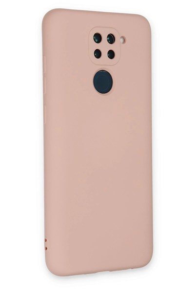 Mey İthalat®   Redmi Note 9 Kılıf Nano içi Kadife Silikon - Pudra