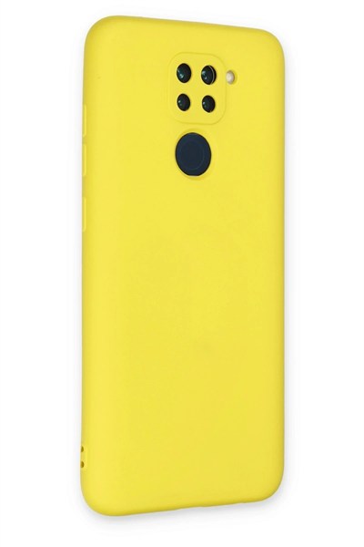 Mey İthalat®   Redmi Note 9 Kılıf Nano içi Kadife Silikon - Sarı