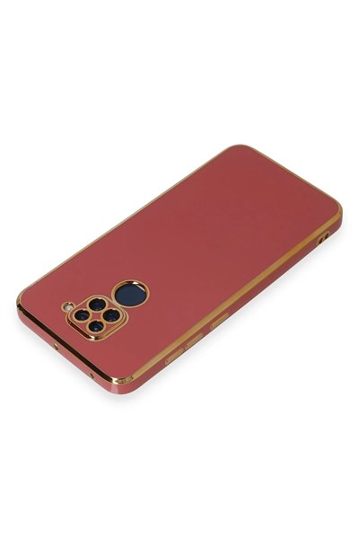 Mey İthalat®   Redmi Note 9 Kılıf Volet Silikon - Kırmızı