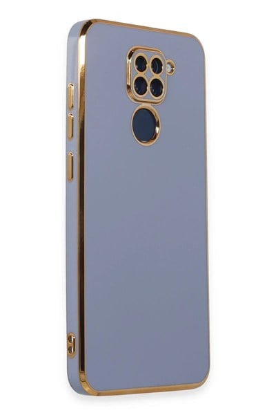Mey İthalat®   Redmi Note 9 Kılıf Volet Silikon - Mavi