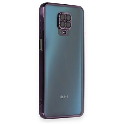 Mey İthalat®   Redmi Note 9 Pro Kılıf  Lensli Silikon - Mor