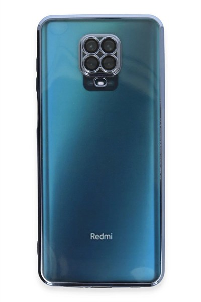 Mey İthalat®   Redmi Note 9 Pro Kılıf  Lensli Silikon - Açık Mavi