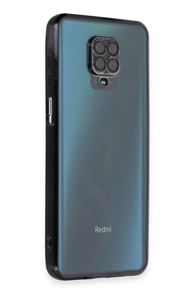 Mey İthalat®   Redmi Note 9 Pro Kılıf  Lensli Silikon - Siyah