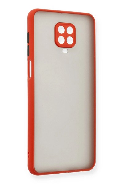 Mey İthalat®   Redmi Note 9 Pro Kılıf Montreal Silikon Kapak - Kırmızı