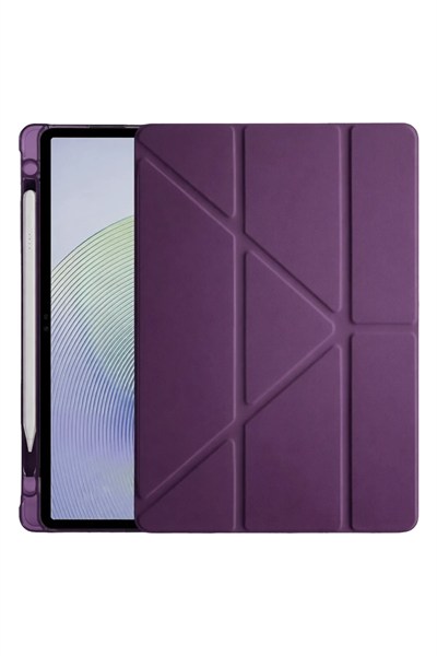 Mey İthalat®   Redmi Pad 2 Kalemlikli Mars Tablet Kılıfı - Mürdüm