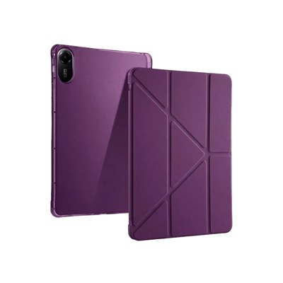 Mey İthalat®   Redmi Pad 2 Kalemlikli Mars Tablet Kılıfı - Mürdüm