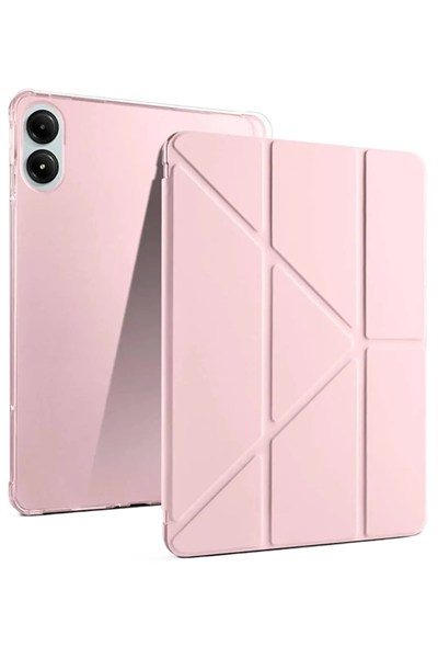 Mey İthalat®   Redmi Pad Pro 12.1 Kılıf Kalemlikli Mars Tablet Kılıfı - Rose Gold