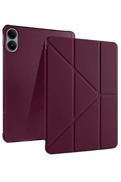 Mey İthalat®   Redmi Pad Pro 12.1 Kılıf Kalemlikli Mars Tablet Kılıfı - Mürdüm