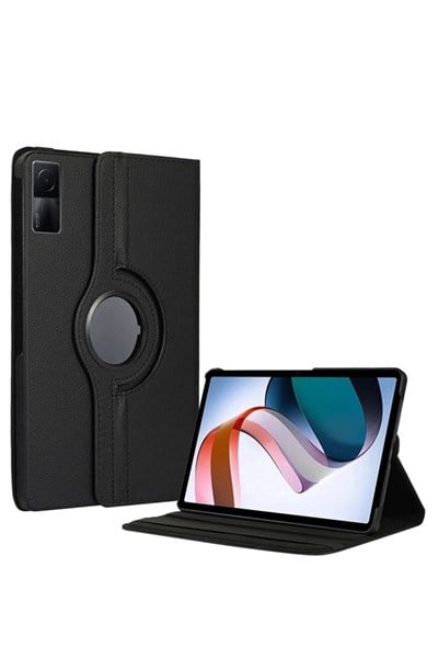Mey İthalat®   Redmi Pad SE 4G Kılıf 360 Tablet Deri Kılıf - Siyah