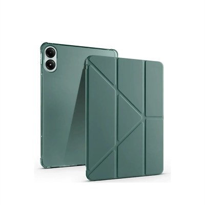 Mey İthalat®   Redmi Pad SE 4G Kılıf Kalemlikli Mars Tablet Kılıfı - Koyu Yeşil