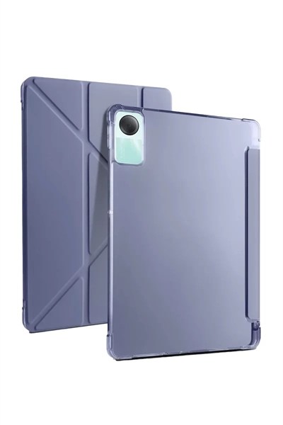 Mey İthalat®   Redmi Pad SE 4G Kılıf Kalemlikli Mars Tablet Kılıfı - Lavender