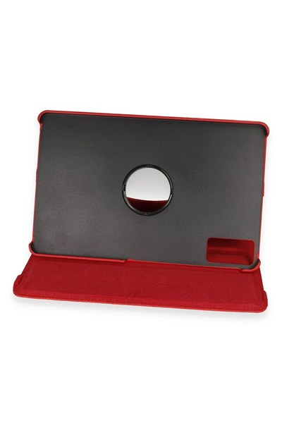 Mey İthalat®   Redmi Pad SE Kılıf 360 Tablet Deri Kılıf - Kırmızı