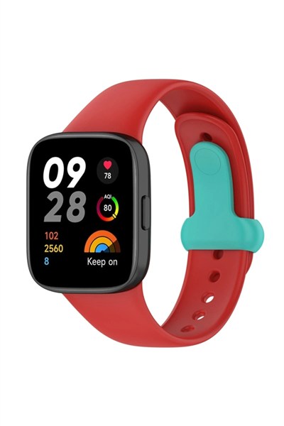Mey İthalat®   Redmi Watch 3 Origin Silikon Kordon - Kırmızı