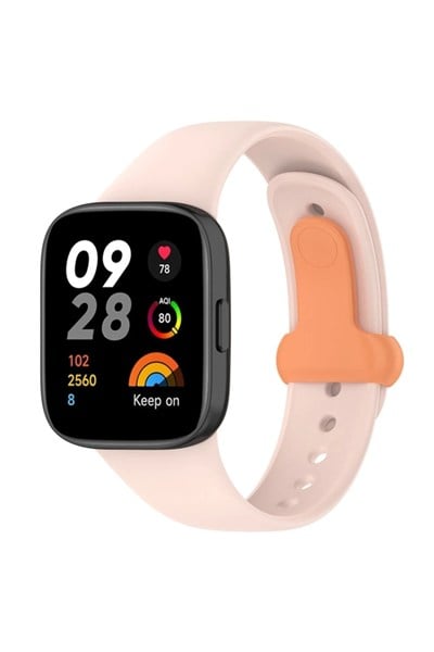Mey İthalat®   Redmi Watch 3 Origin Silikon Kordon - Pudra