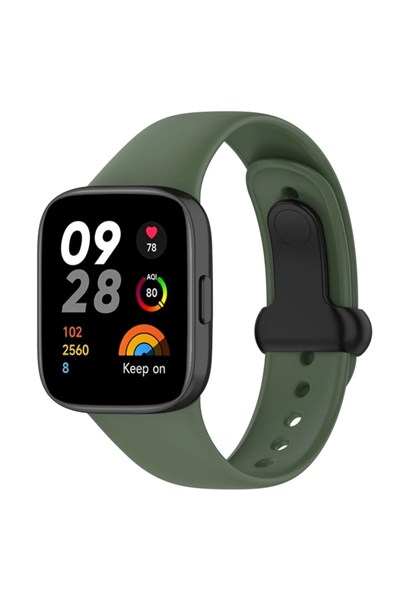Mey İthalat®   Redmi Watch 3 Origin Silikon Kordon - Koyu Yeşil