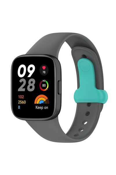 Mey İthalat®   Redmi Watch 3 Origin Silikon Kordon - Füme