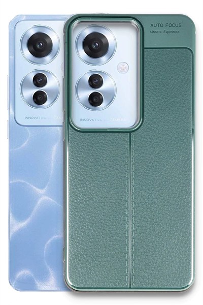 Mey İthalat®   Reno 11F Kılıf Auto Focus Kapak - Koyu Yeşil