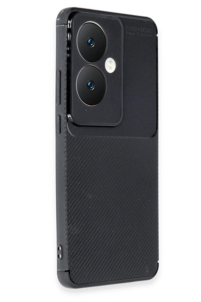 Mey İthalat®   Reno 11F Kılıf Auto Focus Karbon Kapak - Siyah